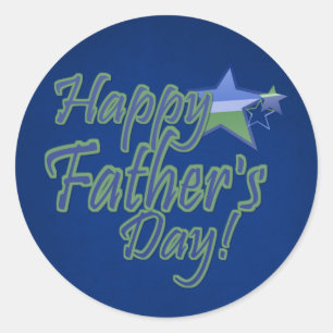 blije vaders dag StarDad Ronde Sticker