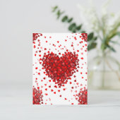 blije valentijnsdag hart feestdagenkaart (Staand voorkant)