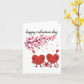 blije valentijnsdag ik hou van je hart kaart (Gele Bloem)