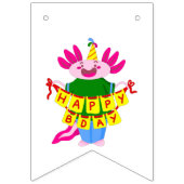 blije verjaardag Axolotl Vlaggetjes (Eerste vlag)