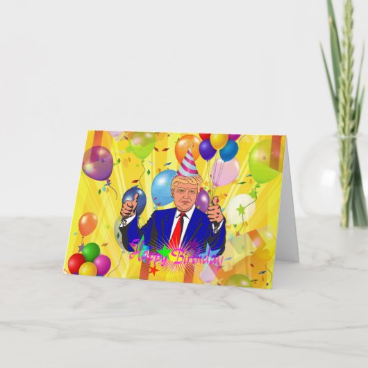 blije verjaardag donald trump kaart (Voorkant)