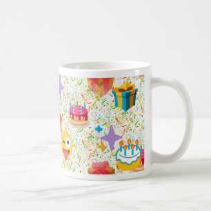 blije verjaardag emoji koffiemok