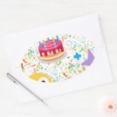 blije verjaardag emoji ovale sticker (Envelop)