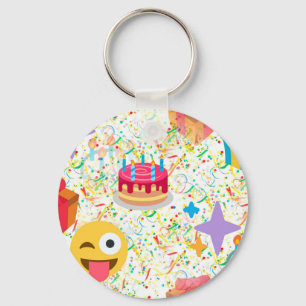 blije verjaardag emoji sleutelhanger