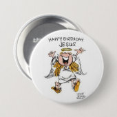 blije verjaardag Jezus knop Ronde Button 7,6 Cm (Voorkant /achterkant)