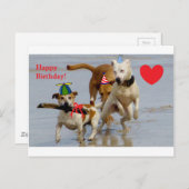 blije verjaardagshonden briefkaart (Voorkant / Achterkant)