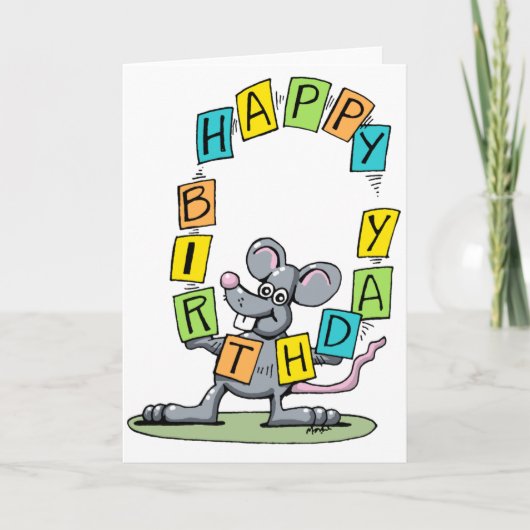 blije verjaardagskaart kaart (Voorkant)