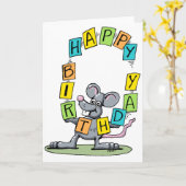 blije verjaardagskaart kaart (Gele Bloem)