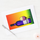 blije verjaardagskertjes rechthoekige sticker (Envelop)