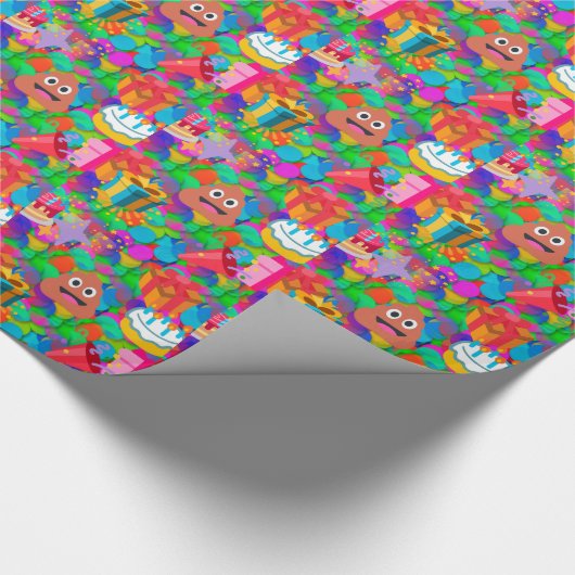 blije verjaardagspost emoji cadeaupapier (Hoek)