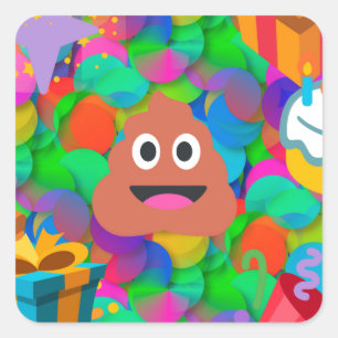 blije verjaardagspost emoji vierkante sticker