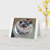 blije verjaardagsracewagen kaart (Gele Bloem)