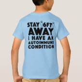 Blijf 6 ft verderop [Ink/Sky] T-shirt (Achterkant)