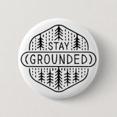 Blijf aan de grond ronde button 5,7 cm (Voorkant)