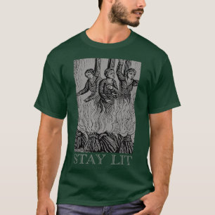 Blijf achter de occulte satan Witch Unholy Baphome T-shirt