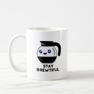 Blijf adembenemend Funny Coffee Pun Koffiemok