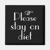 Blijf alsjeblieft op Diet koelkast magneet sjabloo (Voorkant)