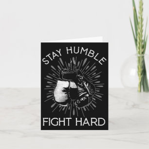 Blijf bescheiden Hard Fight Bokshandschoenen Fight Kaart