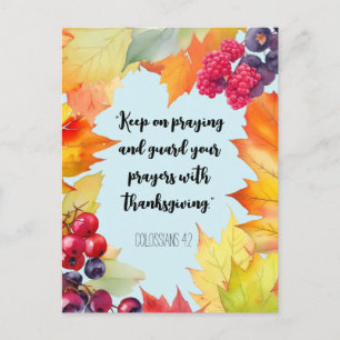 Blijf bidden Thanksgiving Briefkaart