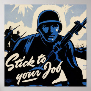 Blijf bij de Job! Amerikaanse krijgers op Battlefi Poster