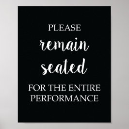 Blijf bij de volledige prestaties zitten poster