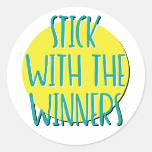 Blijf Bij De Winnaars Herstelmotto Zonsopgang Ronde Sticker