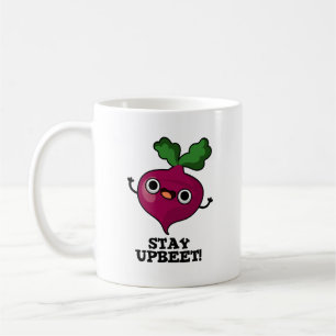 Blijf bij Funny Veggie Beet Pun Koffiemok