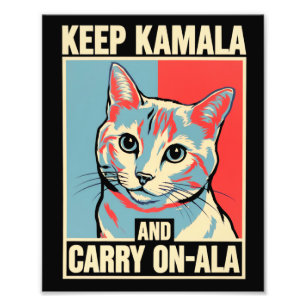 Blijf bij Kamala en Ga Door-A-La LA Kamala Harris Foto Afdruk