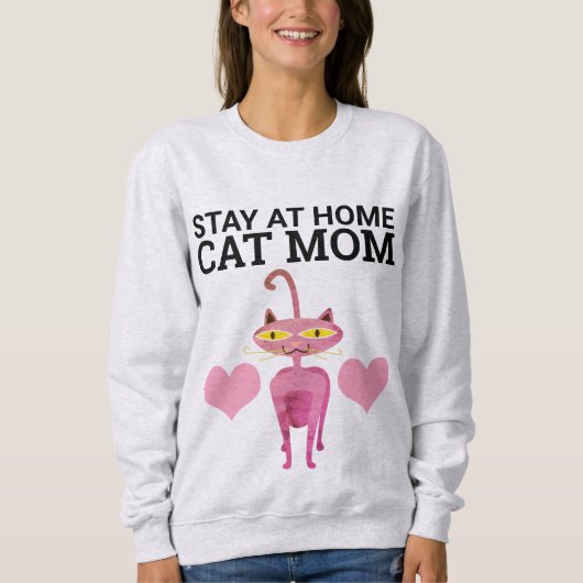 BLIJF BIJ THUIS CAT MOM T-Shirts (Voorkant)