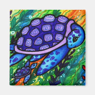 "Blijf bij!" Zee Schildpad en Baby Magnet Magneet