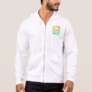 Blijf blij Altijd Motivatie Quote Floral Desioo Hoodie