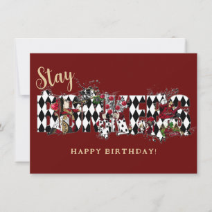 Blijf Bonkers Alice in Wonderland Birthday Kaart