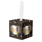 Blijf bruin met bruin glitter ornament (Voorkant hoekig)