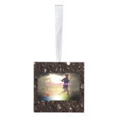 Blijf bruin met bruin glitter ornament (Rechts)