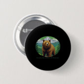 Blijf brullen ronde button 5,7 cm (Voorkant /achterkant)