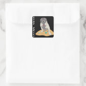 Blijf Chili Vierkante Sticker (Tas)