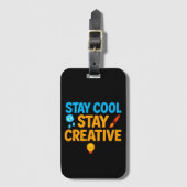 Blijf cool Blijf creatief Bagagelabel (Voorkant (verticaal))