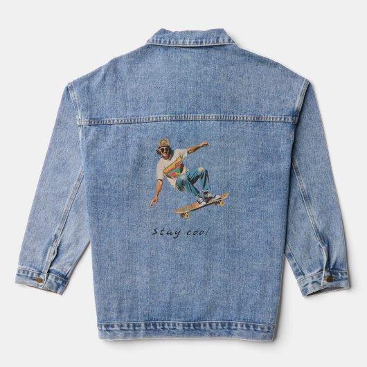 Blijf cool denim jas jacket (Achterkant)