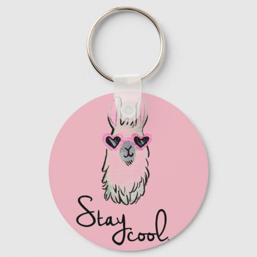 Blijf Cool Llama Sleutelhanger (Voorkant)