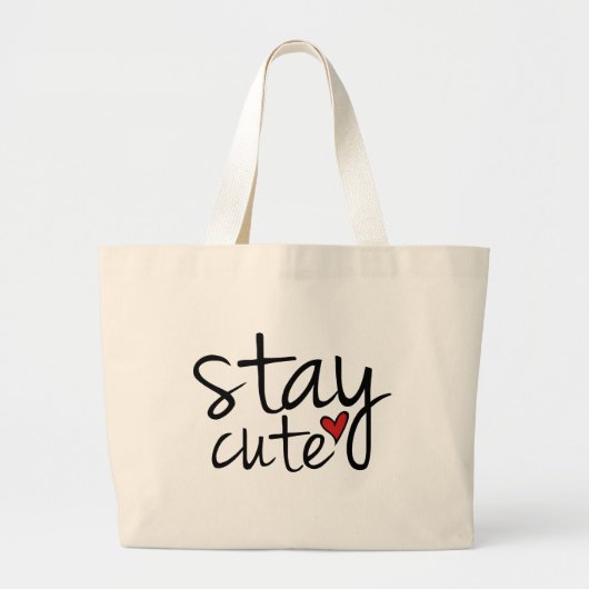Blijf Cute Canvas tas (Voorkant)