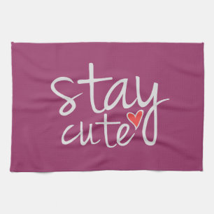 Blijf Cute Kitchen Towel, grijs Theedoek