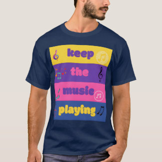 Blijf de muziek spelen jongen t-shirt