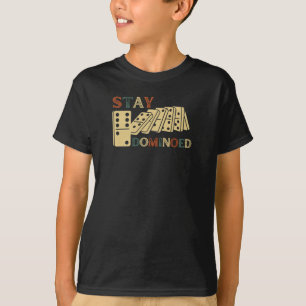 Blijf domineren kettingreactie domino t-shirt