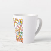 Blijf doorgaan, blijf groeien - Paddenstoelen & bl Latte Mok (Rechterhoek)