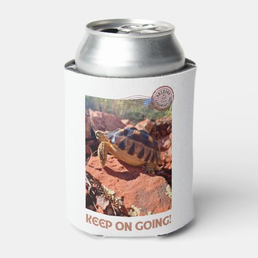 Blijf doorgaan Inspirerend coddiwompling schildpad Blikjeskoeler (Blikje Voorkant)