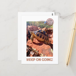 Blijf doorgaan Inspirerend coddiwompling schildpad Briefkaart