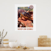 Blijf doorgaan Inspirerend coddiwompling schildpad Poster (Keuken)
