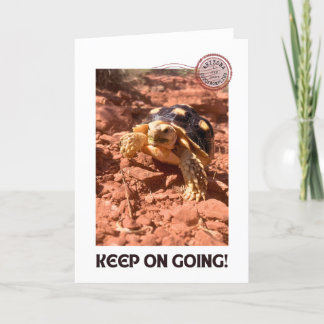 Blijf doorgaan Inspirerend coddiwompling Turtle Bedankkaart