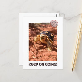 Blijf doorgaan Inspirerend coddiwompling Turtle Briefkaart