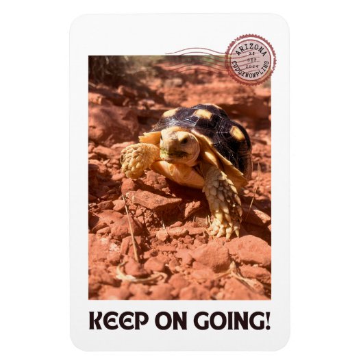 Blijf doorgaan Inspirerend coddiwompling Turtle Magneet (Verticaal)